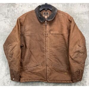 Northeast Men's Brown Jacket with Black Collar